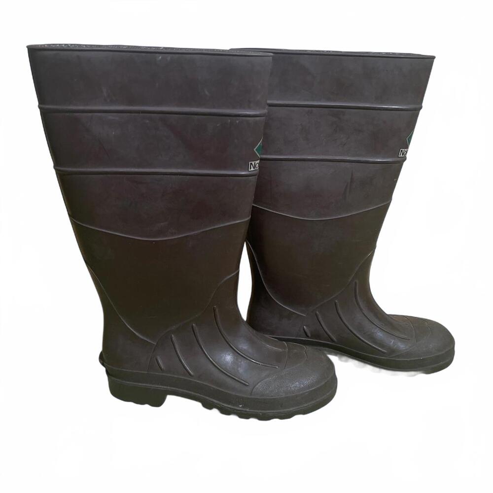 Vintage Northerner Brown Rubber Knee High Rain Boot  Womens Size 4.5 EU 35.5